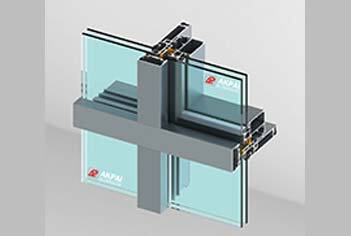 کرتین وال ترمال بریک لنگه مخفی Hidden Vent Thermal Break